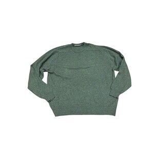washable wool green Sweater Pullover large layering cozy outdoor office academia